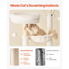 54.33" Large Cat Tree Litter Box Enclosure 2-in-1 Cat Tower Indoor Play House