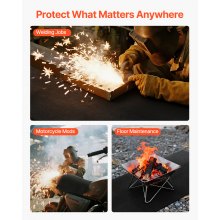 VEVOR Carbon Felt Welding Blankets, 2-Pack 508mm x 914mm Flame Retardant Welding Blanket, Up to 1800°F Heat Resistant Safety Protection Blanket, 3.5mm Thickened Carbon Fiber Fireproof Insulation Mat