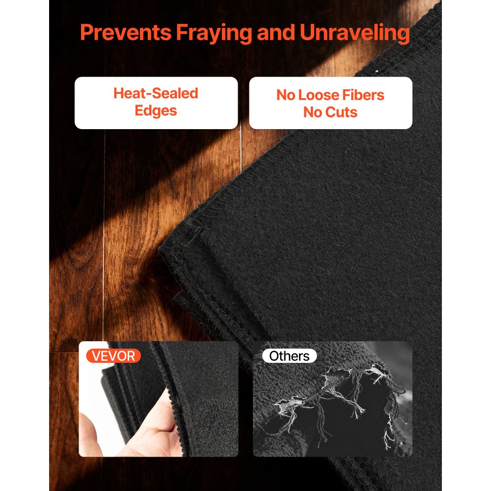 VEVOR Carbon Felt Welding Blanket, 1016mm x 1016mm Flame Retardant Welding Blanket, Up to 1800°F Heat Resistant Safety Protection Blanket, 3.5mm Thickened Carbon Fiber Fireproof Insulation Mat Pad