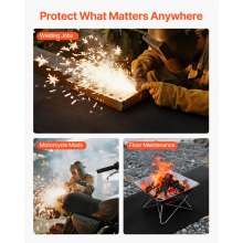 VEVOR Carbon Felt Welding Blanket, 1016mm x 1016mm Flame Retardant Welding Blanket, Up to 1800°F Heat Resistant Safety Protection Blanket, 3.5mm Thickened Carbon Fiber Fireproof Insulation Mat Pad