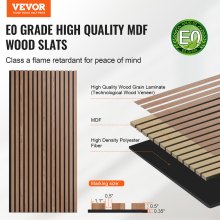 VEVOR Wood Slat Acoustic Panels 23.6 x 47.2 inch for Modern Wall Decor Walnut