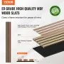 VEVOR Wood Slat Acoustic Panels 7.9 x 94.5 inch for Modern Wall Decor Walnut