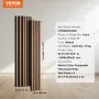 VEVOR Wood Slat Acoustic Panels, 7.9 x 94.5 inch, MDF Accent Wooden Wall Panels for Modern Interior Wall, Faux Wood Wall Board Panels for Stylish Decor and Noise Reduction, Walnut