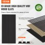 VEVOR Wood Slat Acoustic Panels 23.6 x 47.2 inch for Modern Wall Decor Black Oak