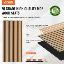 VEVOR Wood Slat Acoustic Panels 23.6 x 47.2 inch for Modern Wall Decor Light Oak