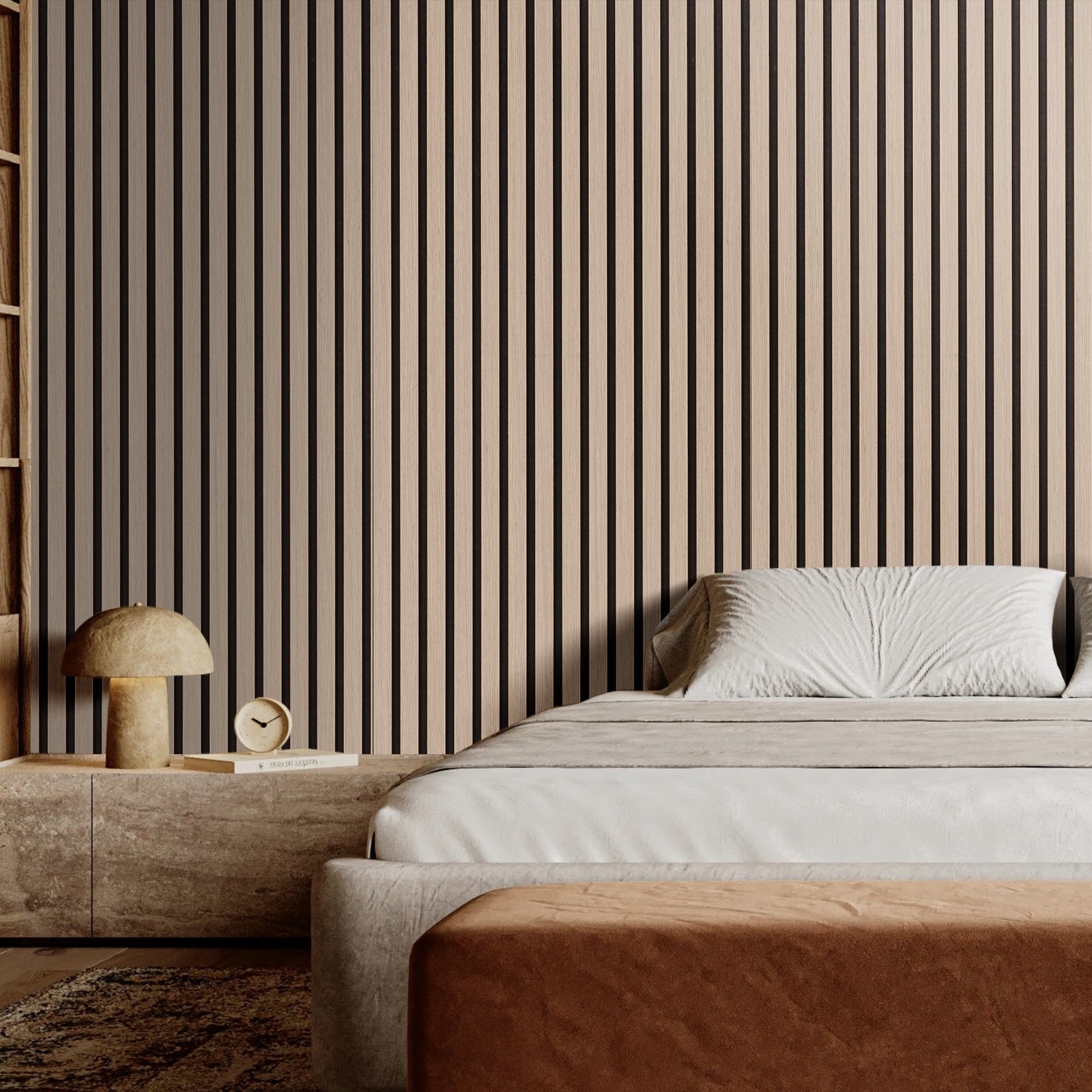 VEVOR Wood Slat Acoustic Panels, 7.9 x 94.5 inch, MDF Accent Wooden Wall Panels for Modern Interior Wall Decor, Faux Wood Wall Board Panels for Noise Reduction, Silver Wood