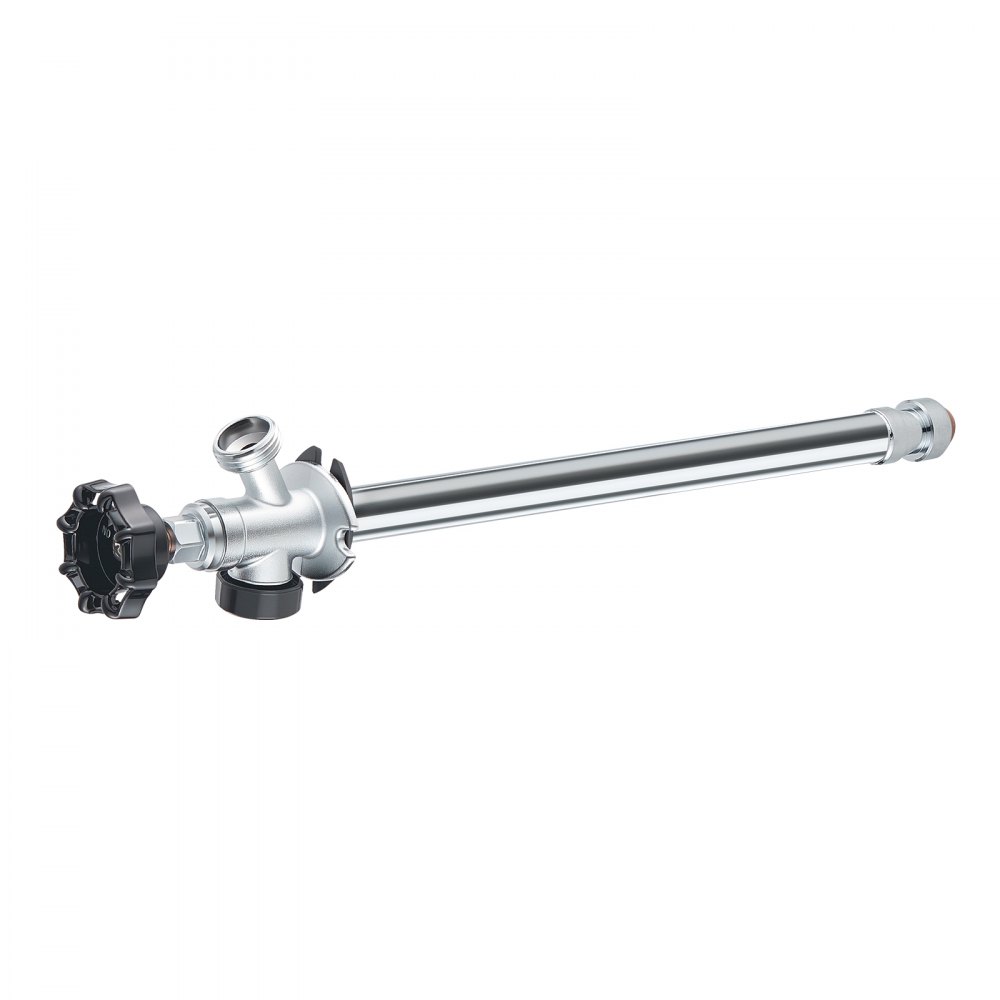 VEVOR 12-Inch Frost-Free Sillcock, 1/2" PTC x 3/4" MHT Hose Bibb, Anti-Siphon Lead-Free Brass Valve, Push-to-Connect Brass Plumbing Fitting, Compatible with PEX, Copper, CPVC Pipes