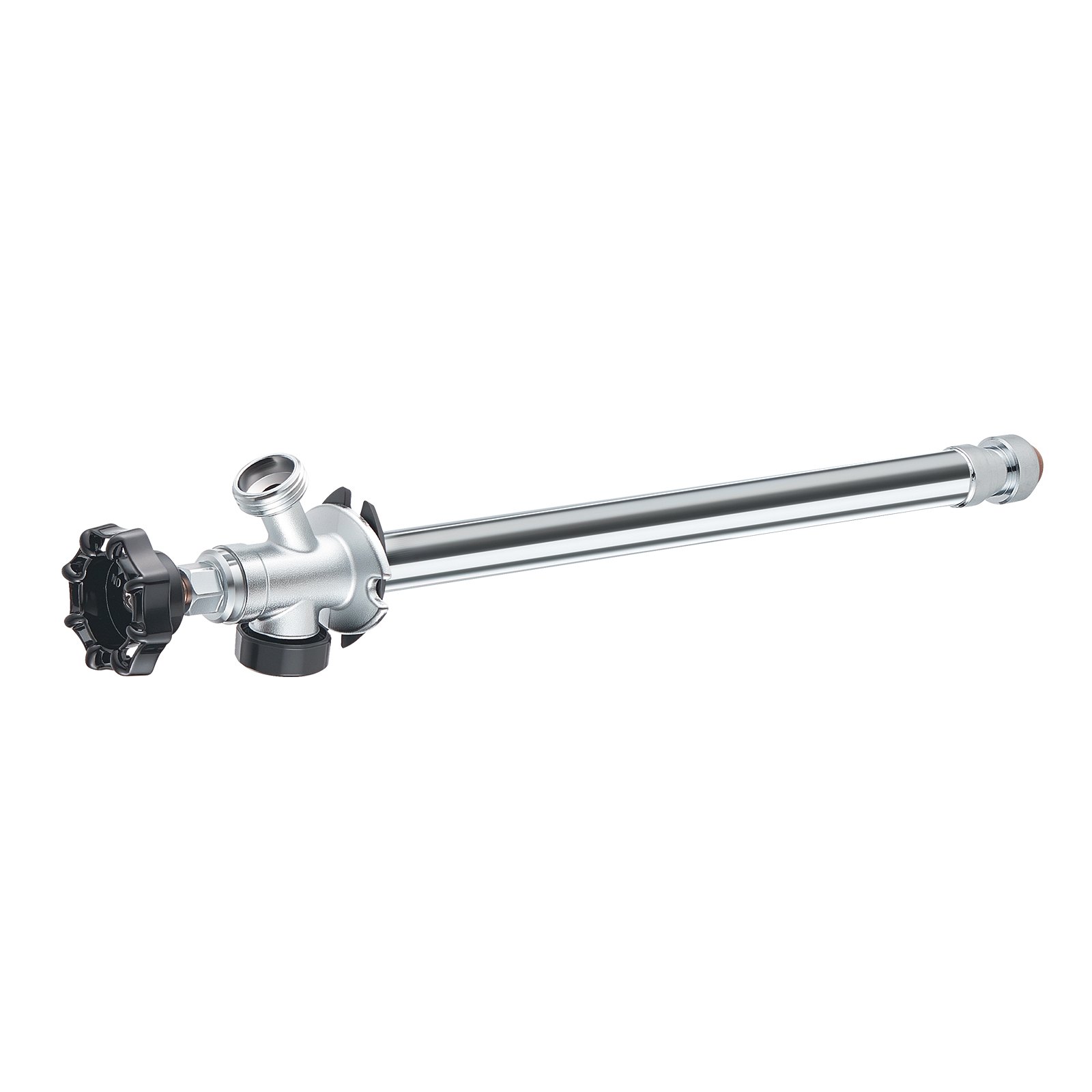 VEVOR 12-Inch Frost-Free Sillcock, 1/2" PTC x 3/4" MHT Hose Bibb, Anti-Siphon Lead-Free Brass Valve, Push-to-Connect Brass Plumbing Fitting, Compatible with PEX, Copper, CPVC Pipes