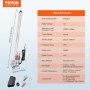 VEVOR Linear Actuator 12V 20 Inch IP65 Waterproof Actuator 660lbs/3000N 0.19"/s