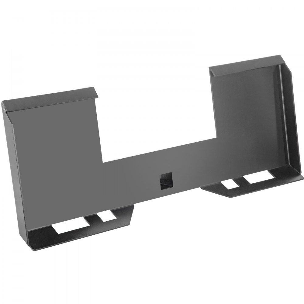 VEVOR Universal Skid Steer Mount Plate 1/4" Thick Skid Steer Plate Attachment 3000LBS Weight Capacity Quick Attach Mount Plate Steel Adapter Loader Easy to Weld or Bolt to Different Accessories Gray
