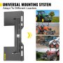 VEVOR Universal Skid Steer Mount Plate 6.35mm Thick Skid Steer Plate Attachment1360.78kgWeight Capacity Quick Attach Mount Plate Steel Adapter Loader Easy to Weld or Bolt to Different Accessories Gray
