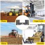 VEVOR Universal Skid Steer Mount Plate 1/4" Thick Skid Steer Plate Attachment 3000LBS Weight Capacity Quick Attach Mount Plate Steel Adapter Loader Easy to Weld or Bolt to Different Accessories Gray