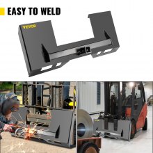 VEVOR Universal Skid Steer Mount Plate 6.35mm Thick Skid Steer Plate Attachment1360.78kgWeight Capacity Quick Attach Mount Plate Steel Adapter Loader Easy to Weld or Bolt to Different Accessories Gray