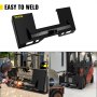 VEVOR Universal Quick Tach Skid Steer Mount Plate 1/4" Adapter Loader Black