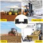 Placa de montaje universal VEVOR para minicargadora de 1/4" de grosor, capacidad de peso de 3000 lb, placa de montaje de conexión rápida, adaptador de acero, cargador, fácil de soldar o atornillar a diferentes accesorios, color negro.