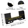 Placa de montaje universal VEVOR para minicargadora de 1/4" de grosor, capacidad de peso de 3000 lb, placa de montaje de conexión rápida, adaptador de acero, cargador, fácil de soldar o atornillar a diferentes accesorios, color negro.