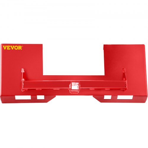 VEVOR Universal Skid Steer Mount Plate 1/4\" Thick Skid Steer Plate Attachment 3000LBS Weight Capacity Quick Attach Mount Plate Steel Adapter Loader Easy to Weld or Bolt to Different Accessories Red