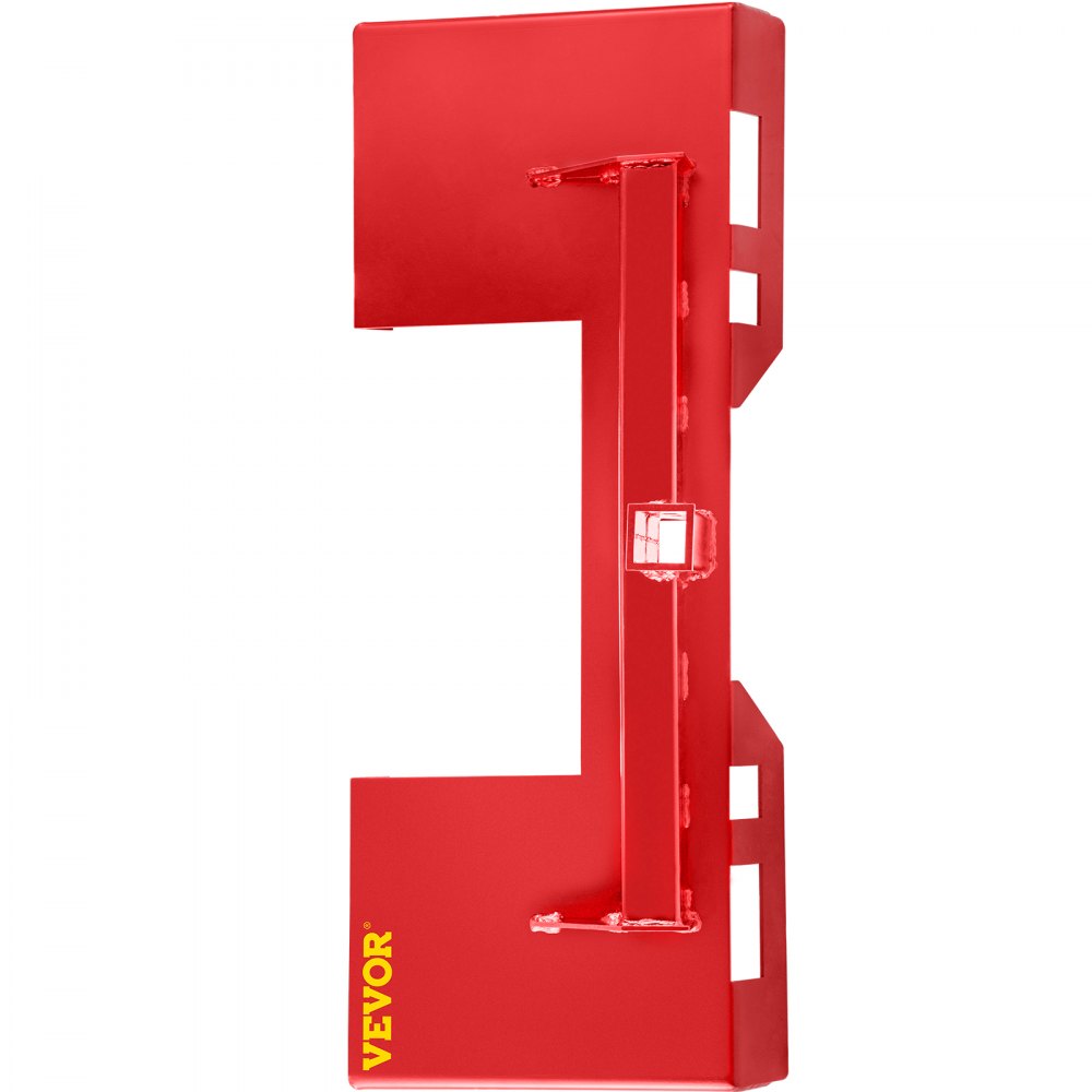 VEVOR Universal Skid Steer Mount Plate 1/4" Thick Skid Steer Plate Attachment 3000LBS Weight Capacity Quick Attach Mount Plate Steel Adapter Loader Easy to Weld or Bolt to Different Accessories Red