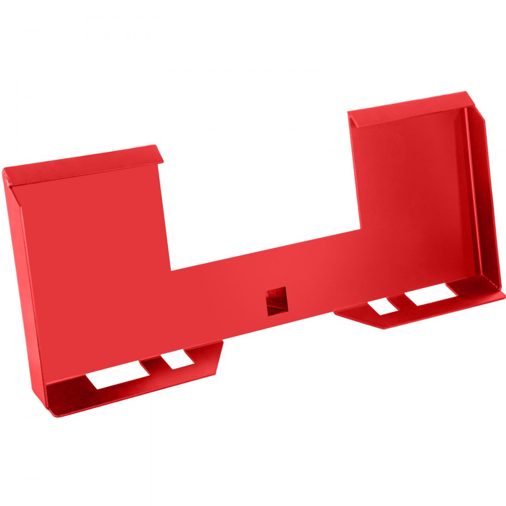 VEVOR Universal Skid Steer Mount Plate 1/4" Thick Skid Steer Plate Attachment 3000LBS Weight Capacity Quick Attach Mount Plate Steel Adapter Loader Easy to Weld or Bolt to Different Accessories Red