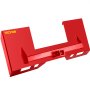 VEVOR Universal Skid Steer Mount Plate 1/4" Thick Skid Steer Plate Attachment 3000LBS Weight Capacity Quick Attach Mount Plate Steel Adapter Loader Easy to Weld or Bolt to Different Accessories Red