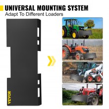 VEVOR Universal Skid Steer Mount Plate 0.48 cm Thick Skid Steer Plate Attachment 1360.78kg Weight Capacity Easy to Weld or Bolt to Different Accessories(Regular)