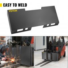VEVOR Universal Skid Steer Mount Plate 0.48 cm Thick Skid Steer Plate Attachment 1360.78kg Weight Capacity Easy to Weld or Bolt to Different Accessories(Regular)
