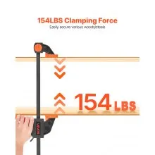 Bar Clamps for Woodworking 2-Pack 12 inch and 2-Pack 6 inch Clamp / Spreader