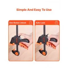 Bar Clamps for Woodworking 2-Pack 12 inch and 2-Pack 6 inch Clamp / Spreader