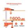 Bar Clamps for Woodworking 2-Pack 6 inch and 2-Pack 12 inch Lockable F Clamp