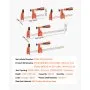 VEVOR Bar Clamps for Woodworking, 2-Pack 15.24 cm and 2-Pack 30.48 cm, Lockable F-Clamp with 272 kg Load Limit, 63.5 mm Depth, Cast Iron and Carbon Steel, Wood Clamps for Woodworking Metal Working