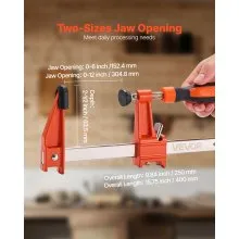 Bar Clamps for Woodworking 2-Pack 6 inch and 2-Pack 12 inch Lockable F Clamp