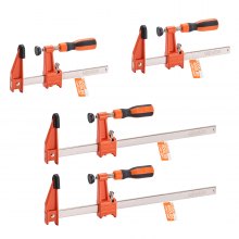 Bar Clamps for Woodworking 2-Pack 6 inch and 2-Pack 12 inch Lockable F Clamp