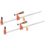 Bar Clamps for Woodworking 2-Pack 24 inch Opening Lockable F Clamp Cast Iron