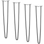 VEVOR 711.2MM Hairpin Furniture Legs, Metal Home DIY Projects for Nightstand, Coffee Table, Desk, 226.8KG Load Capacity with Rubber Floor Protectors, Metal Heavy Duty Sturdy Modern Table Legs, 4PCS