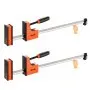 VEVOR Bar Clamps for Woodworking, 2-Pack 91.4 cm Parallel Clamp Set, F-Clamp with 680 kg Load Limit, Even Pressure, High-strength Plastic and Carbon Steel, for Woodworking Metal Working, Orange