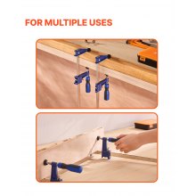 Bar Clamps for Woodworking 2-Pack 36 inch Opening Lockable F Clamp Cast Iron