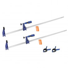 Bar Clamps for Woodworking 2-Pack 36 inch Opening Lockable F Clamp Cast Iron