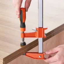 VEVOR Bar Clamps for Woodworking, 2-Pack 36" Clamp/Spreader, Quick-Change F Clamp with 600 lbs Load Limit, 2.5" Throat Depth, Cast Iron and Carbon Steel, Wood Clamps for Woodworking Metal Working