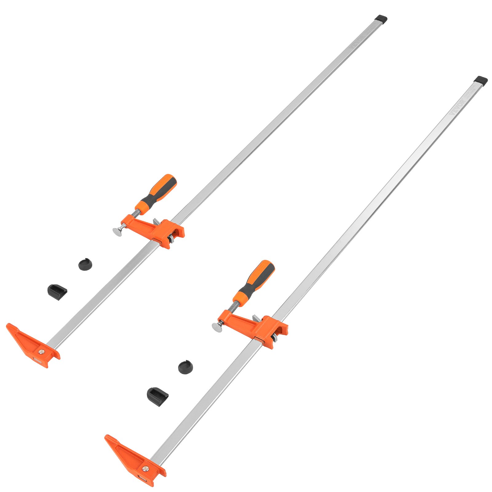 VEVOR Bar Clamps for Woodworking, 2-Pack 36" Clamp, Quick-Change F Clamp with 600 lbs Load Limit, 2.5" Throat Depth, Cast Iron and Carbon Steel, Wood Clamps for Woodworking Metal Working