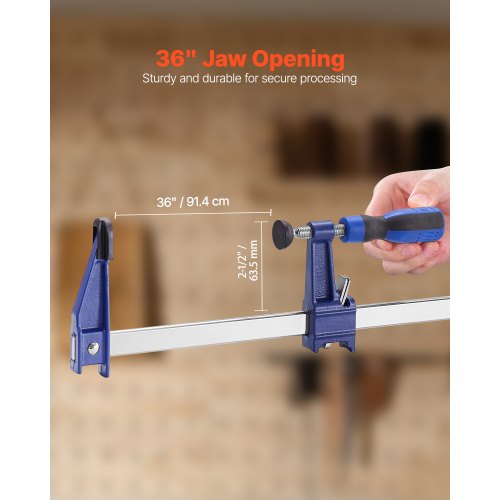 F-pitskruvide komplekt 4 tk, 91,4 cm, lukustatav, 272 kg, sinine — pilt 3