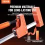VEVOR Bar Clamps for Woodworking, 2-Pack 127 cm Parallel Clamp Set, F Clamp with 499 kg Load Limit, Even Pressure, High-strength Plastic and Carbon Steel, Wood clamps for Woodworking Metal Working