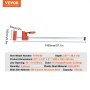 VEVOR Bar Clamps for Woodworking, 2-Pack 127 cm Parallel Clamp Set, F Clamp with 499 kg Load Limit, Even Pressure, High-strength Plastic and Carbon Steel, Wood clamps for Woodworking Metal Working