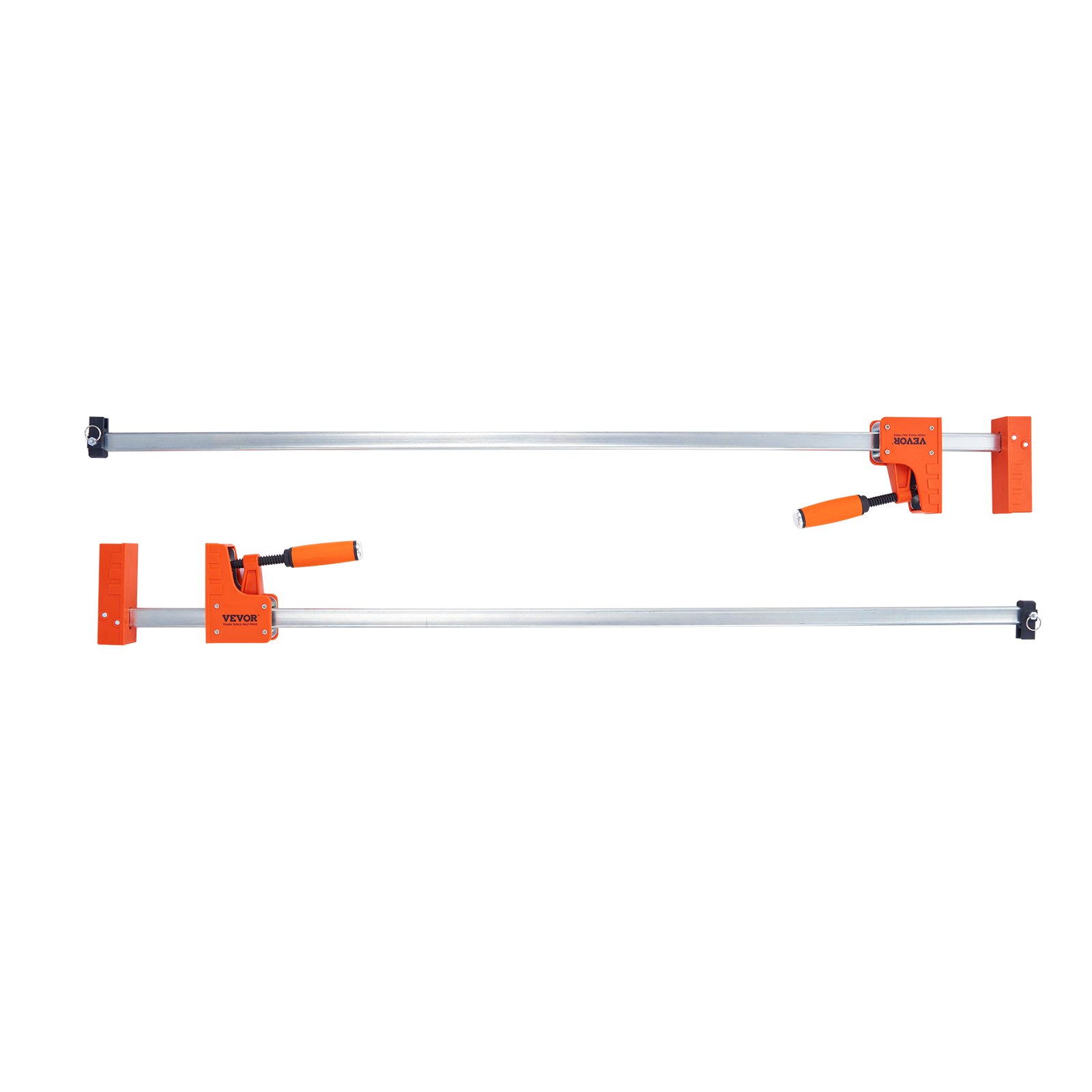 VEVOR Bar Clamps for Woodworking, 2-Pack 127 cm Parallel Clamp Set, F Clamp with 499 kg Load Limit, Even Pressure, High-strength Plastic and Carbon Steel, Wood clamps for Woodworking Metal Working