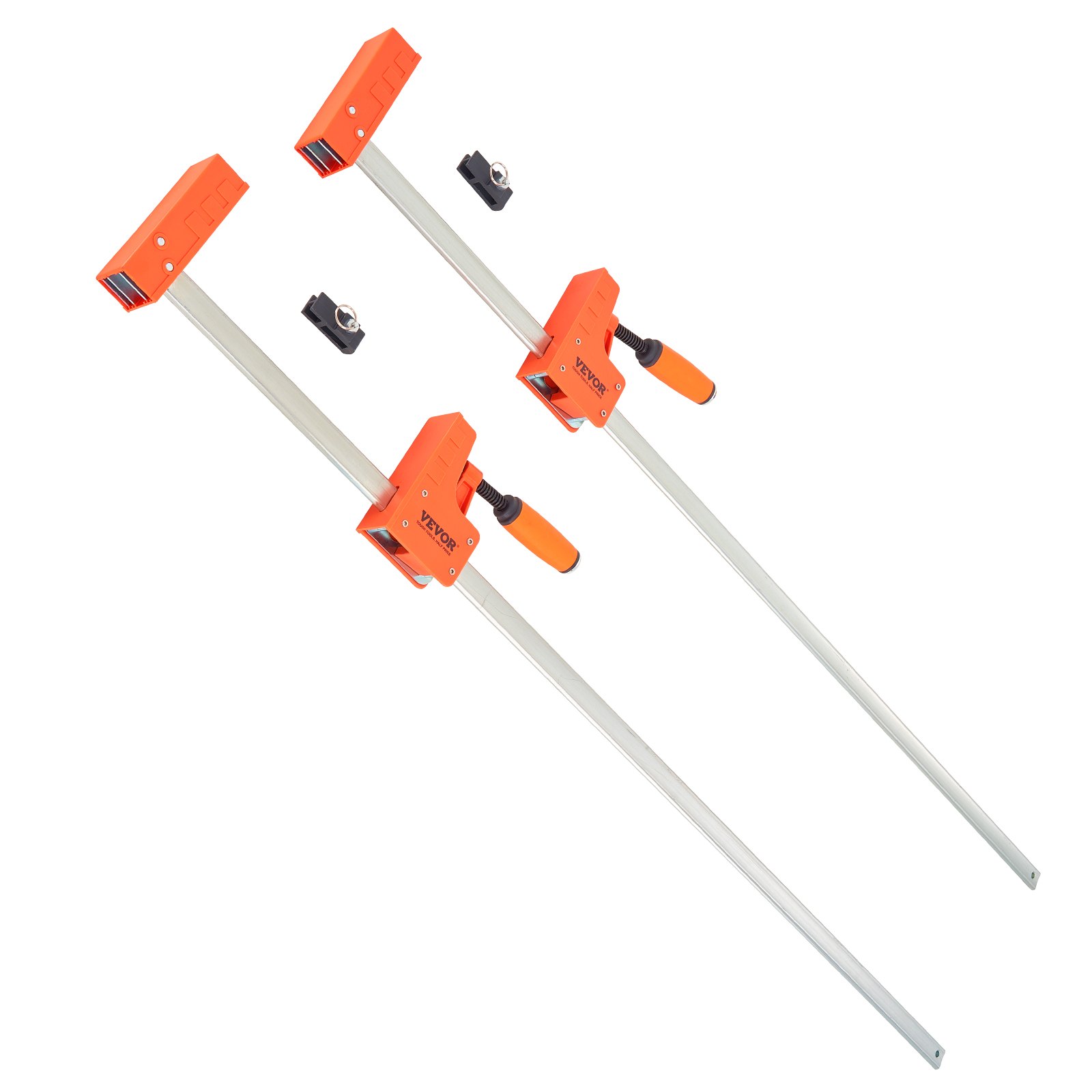 VEVOR Bar Clamps for Woodworking, 2-Pack 127 cm Parallel Clamp Set, F Clamp with 499 kg Load Limit, Even Pressure, High-strength Plastic and Carbon Steel, Wood clamps for Woodworking Metal Working