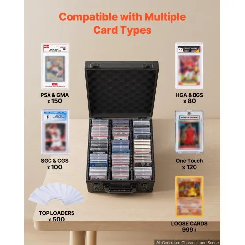 ultra pro graded card case Submission Semi-Rigid Holders 200-Ct Box Card Case measures 14.6 x 14 x 7. Graded Card Box for Toploaders