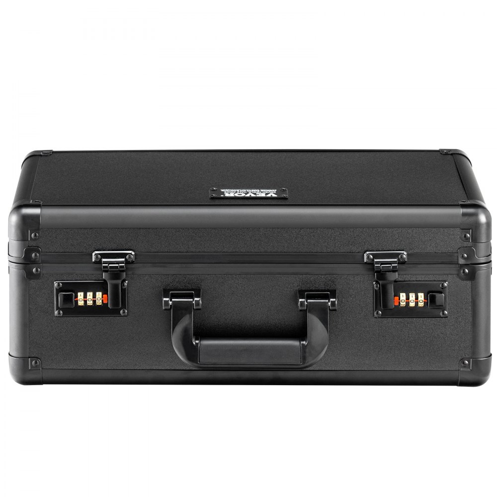 VEVOR Graded Card Storage Box, 4 Slots, Graded Sports Cards Holder Carrying Case with Coded Lock Foam Dividers, for 108 PSA Graded Cards 76 BGS Cards 84 SGC Cards 388 Top Loaders or 999+ Loose Cards