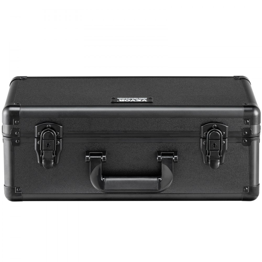 VEVOR Graded Card Storage Box, 4 Slots, Graded Sports Cards Holder Carrying Case with Key Lock Foam Dividers, for 108 PSA Graded Cards 76 BGS Cards 84 SGC Cards 388 Top Loaders or 999+ Loose Cards