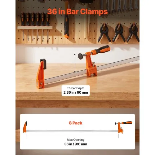 F-pitskruvide komplekt 8 tk, 91,4 cm, 272 kg — pilt 2