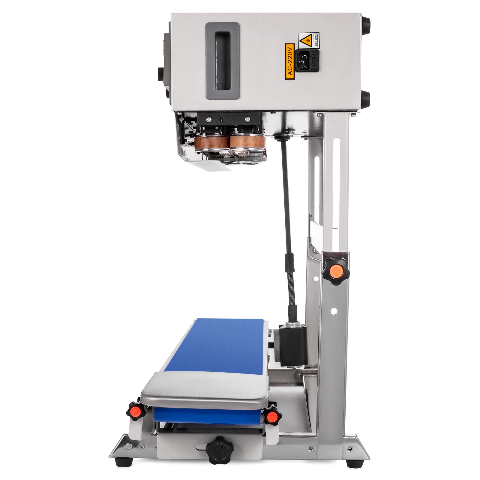 VEVOR FR770 Automatic Continuous Band Sealer 0-16m/min Vertical Sealing Machine 220V Film Plastic Bag Sealer Printing Date Batch NO Stamp Coding