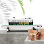 VEVOR band sealer with sealed bags of nuts and dried fruit on a concrete surface.